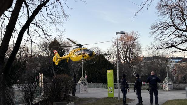 Spektakulärer Rettungseinsatz in Wien: Heli landete im Stadtpark