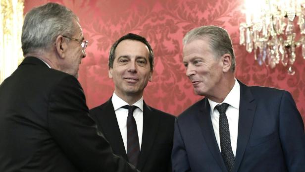 Letzte &quot;Große Koalition&quot;: Kanzler und SPÖ-Chef Christian Kern und ÖVP-Vizekanzler und Wirtschaftsminister Reinhold Mitterlehner (2016-2017)