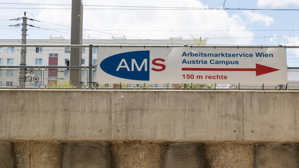 AMS-Schild in Wien