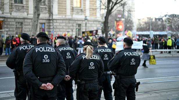 WIEN: AKADEMIKERBALL 2024 - DEMONSTRATION