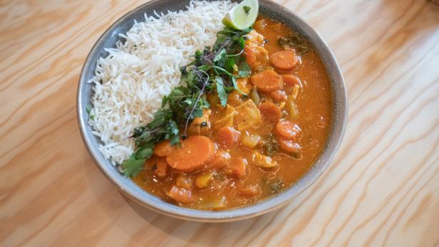 Gericht aus dem Lokal „Karma Food“ in Wien.