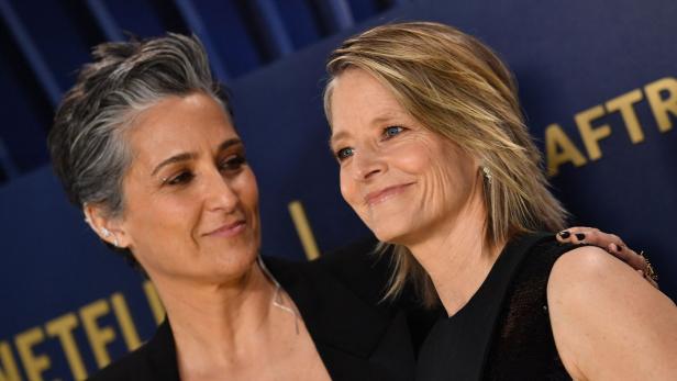 Jodie Foster (rechts) und Ehefrau Alexandra Hedison