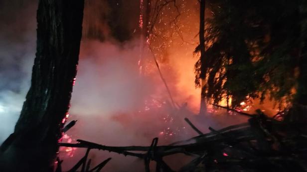 Meterhohe Flammen: Feuerwehren rückten in den Kaiserwald aus