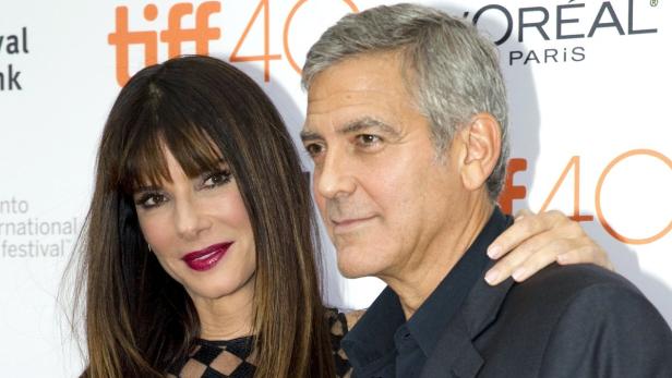 Sandra Bullock mit ihren &quot;Vorgänger&quot; bei Oceans&#039;s Eleven George Clooney.