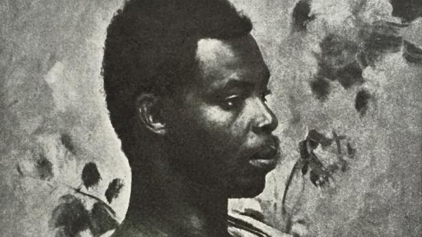William R. Dowoonah: im Profil gemalt von Gustav Klimt