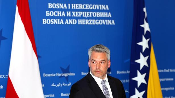 Austrian Interior Minister Karl Nehammer visits Bosnia