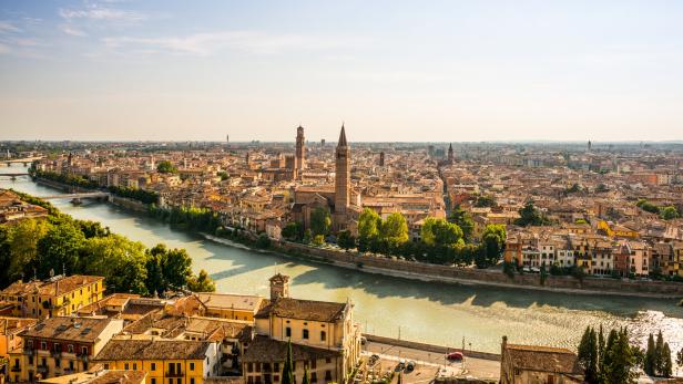 Verona bei Sonnenuntergang