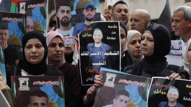 Demonstration für die Freilassung palästinensischer Gefangener aus israelischen Haftanstalten