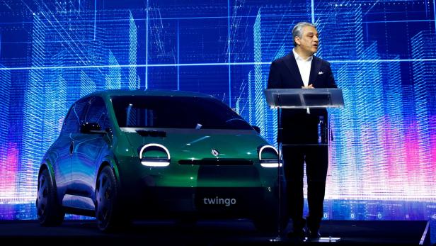 Renault-Chef Luca de Meo bei der Vorstellung des kommenden Twingo