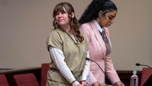 Hannah Gutierrez-Reed, the former armorer at the movie Rust, attends her sentencing hearing at First District Court, in Santa Fe