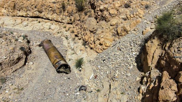 Überreste einer Rakete in Israel