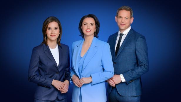 „ZiB“-Moderatorin Alexandra Wachter, Susanne Schnabl und Martin Thür