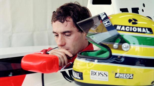 Der brasilianische Formel-1-Held Ayrton Senna noch zu seiner Zeit bei McLaren