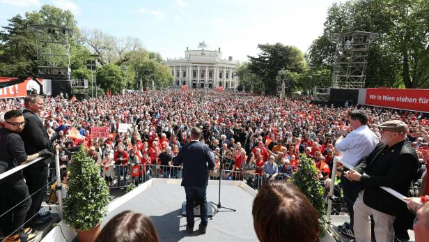 SCHLUSSKUNDGEBUNG DES 1. MAI-AUFMARSCHES DER SPÖ WIEN: BABLER