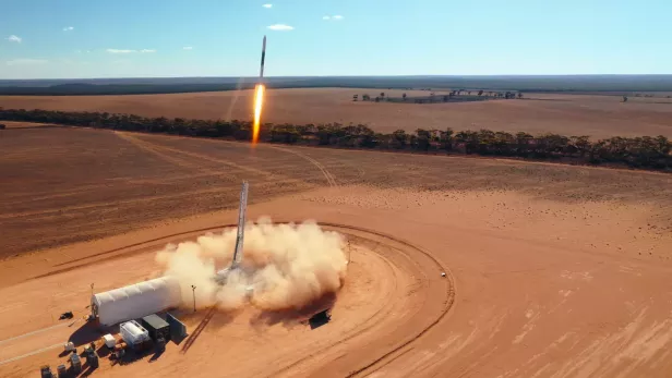 Die deutsche Rakete hob in Australien ab.