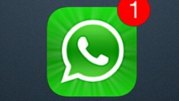 Das WhatsApp-Symbol mit einer Benachrichtigung.