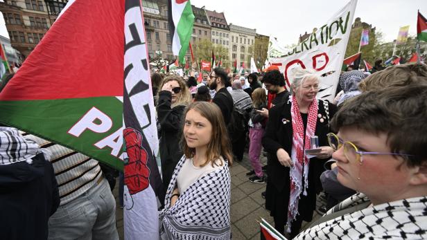 Vor ESC-Halfinale: Greta Thunberg demonstriert gegen die Teilnahme Israels