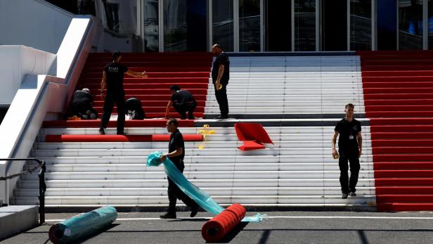 The 77th Cannes Film Festival - Red carpet installation