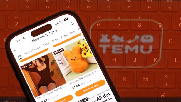 Handy mit Temu-App