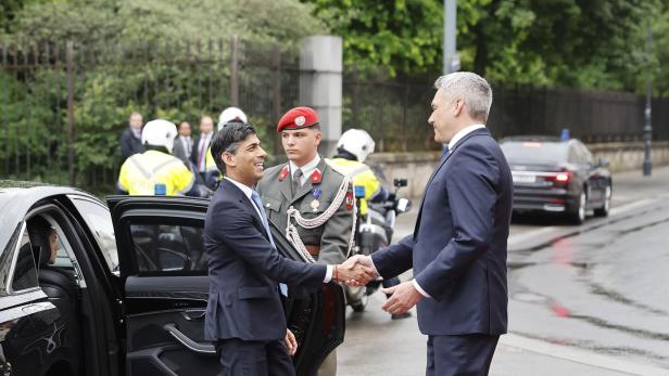 Britischer Premier Rishi Sunak bei Nehammer: "Gute Freundschaft und Partnerschaft"