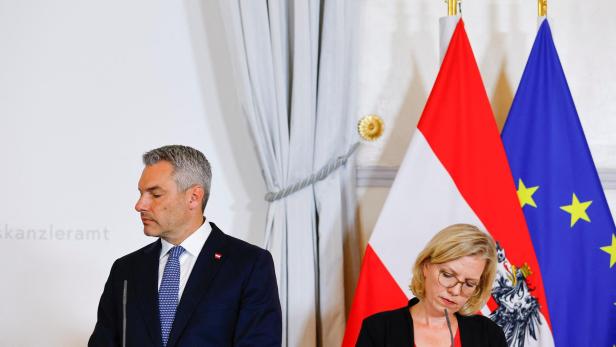 News conference after weekly cabinet meeting in Vienna