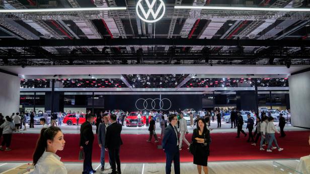 Autoshow in Shanghai: Auch deutsche Hersteller wie Audi und VW sind vertreten. Hier ein Bild der Auto Shaghai 2023.