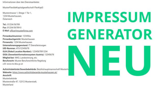 AdSimple stellt aktualisierten Impressum Generator für Österreich vor