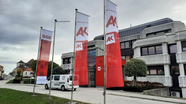 Zentrale von ÖGB und AK in Eisenstadt, beide Organisationen sind fest in roter Hand