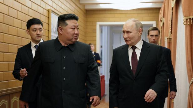 Nordkoreas Kim Jong Un mit Präsident Putin