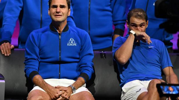 September 2022: Nadal weinte auch bei Federers Abschied mit