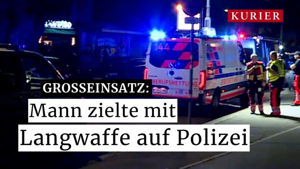 Großeinsatz in Wien: Mann bedrohte Polizei mit Waffe