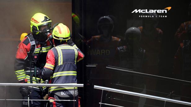 Feuerwehreinsatz in der Formel 1: Motorhome von McLaren evakuiert
