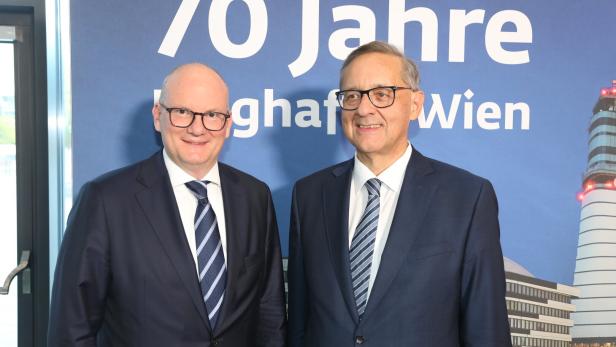 Flughafen-Vorstände Julian Jäger (links) &amp;amp; Günther Ofner