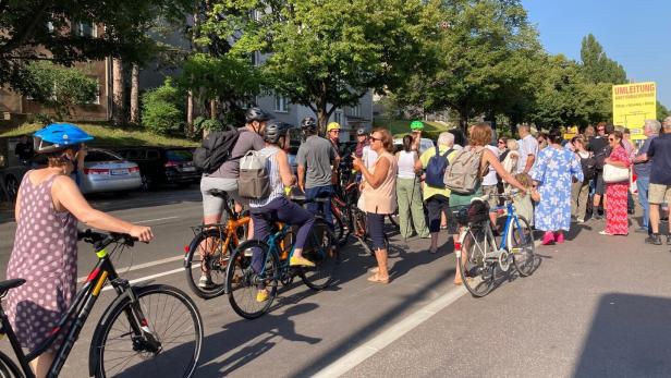 Demo gegen Radweg in Döbling: Wo Autofahrer andere Autofahrer beschimpfen