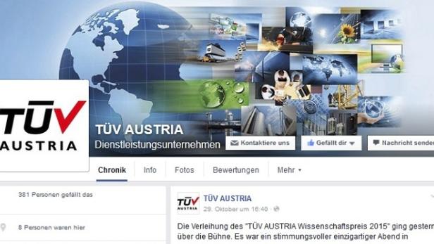 TÜV Austria - Facebook - Screenshot TÜV Austria forciert digitale Interaktion