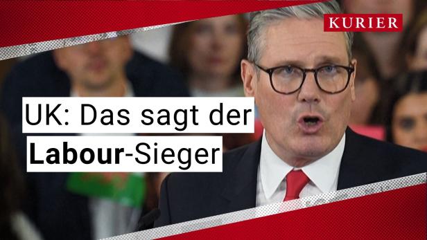 UK-Wahl Sieger Starmer: "Country first, party second."