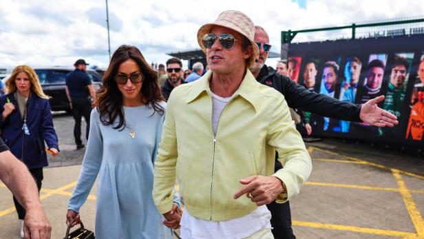 Formel-1 in  in Silverstone: Seltener Liebes-Auftritt von Brad Pitt und Ines de Ramon