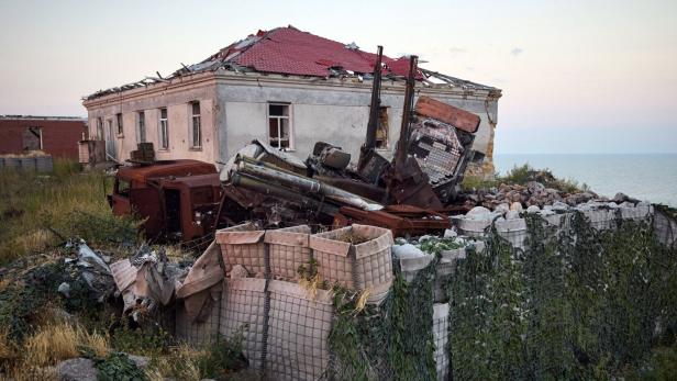 Symbolbild: Zerstörtes Haus in der Region Odessa