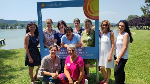 Die burgenländische Delegation beim Bürgermeisterinnentreffen in Rauchwart und Deutsch Kaltenbrunn.