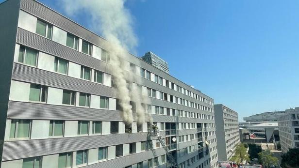 Brand in Hochhaus in der Donau City forderte einen Verletzten