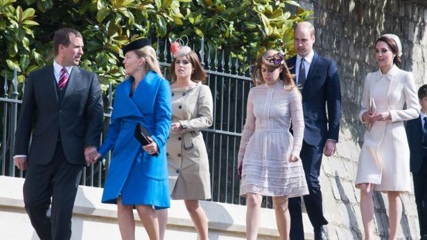 Autumn Phillips, Peter Phillips, Prinzessin Kate, Prinz William, Beatrice und Eugenie (2017)