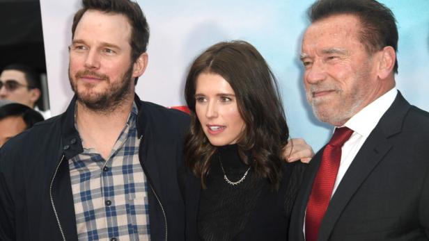 Chris Pratt, Katharine Schwarzenegger-Pratt und Arnold Schwarzenegger 