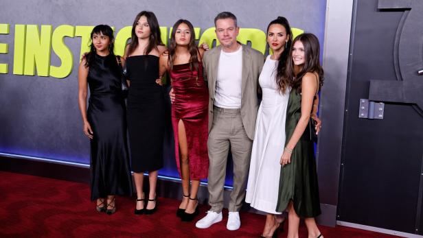 Matt Damon in Begleitung seiner wichtigsten Frauen