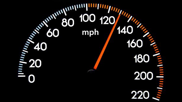 Speedometer 130 mph