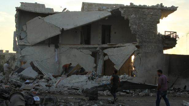 Aleppo, eine seit Wochen umgekämpfte Stadt in Syrien
