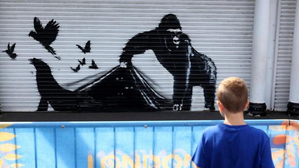 Banksy beendet Tier-Serie: Letztes Werk im Londoner Zoo sorgt für Aufsehen