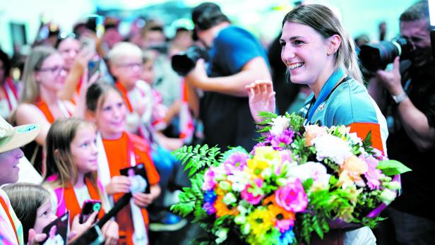 Bronze-Gewinnerin Michaela Polleres trainiert im Olympia-Zentrum auf der Linzer Gugl