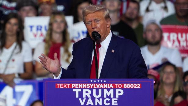 Republican presidential nominee and former U.S. President Donald Trump holds a campaign rally in Wilkes-Barre