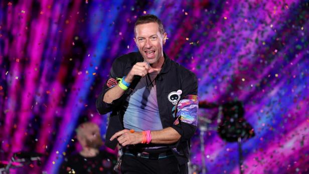 Rock band Coldplay performs at Rose Bowl Stadium in Pasadena