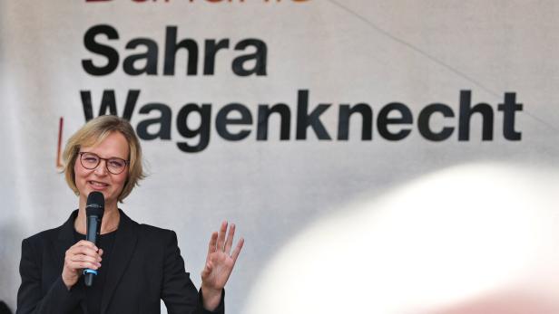 Katja Wolf bei einer Veranstaltung des "Bündnis Sahra Wagenknecht" am 19. August 2024 in Eisenach.